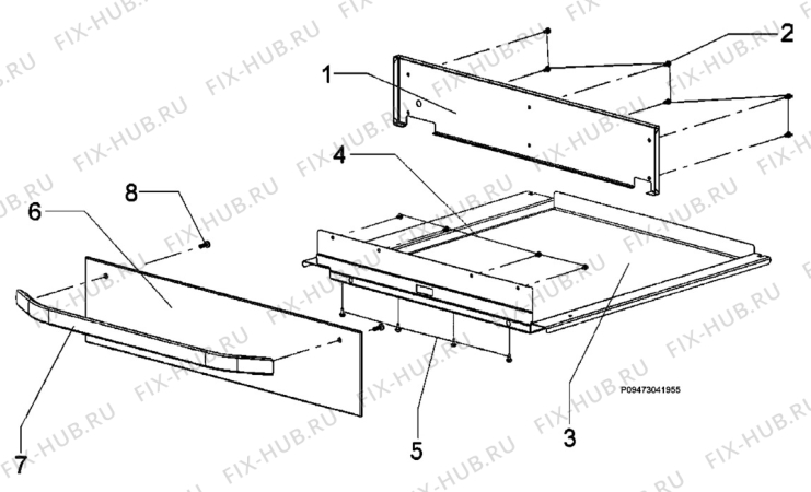 Взрыв-схема микроволновой печи Aeg Electrolux KD81403E - Схема узла Section 4